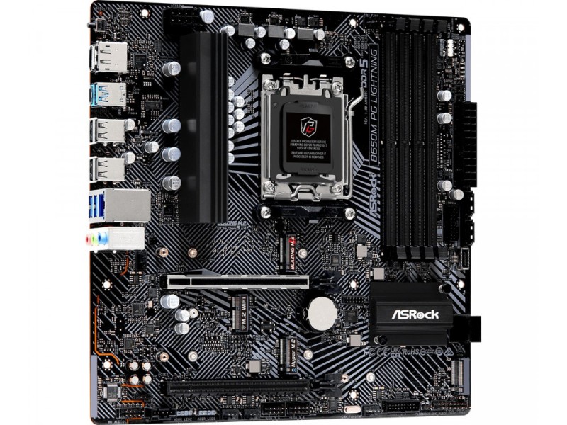 Asrock B650M PG Lightning AMD B650 Socket AM5 micro ATX B650M PG LIGHTNING – ASROCK Дънни платки