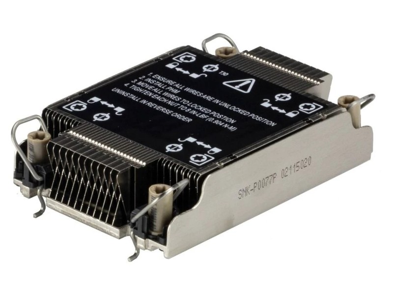 Supermicro SNK-P0077P computer cooling system Processor Heatsink/Radiatior Black, Stainless steel SNK-P0077P – Supermicro Дънни платки