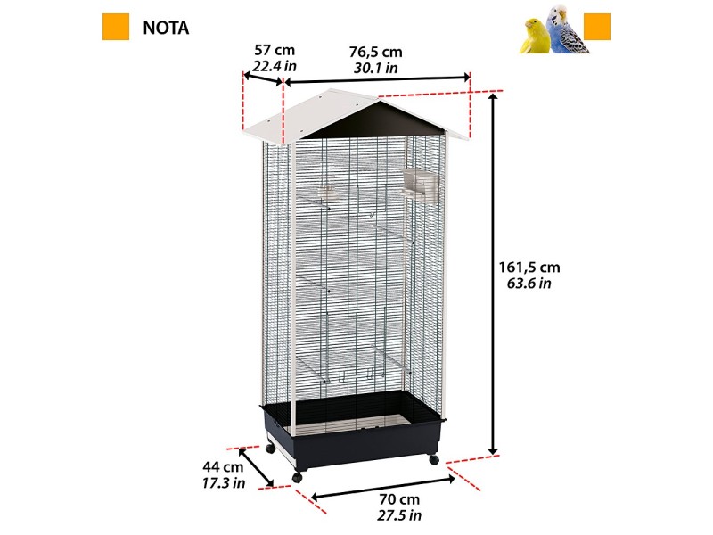 FERPLAST Nota Aviary  - 161,5 cm 56115423 – FERPLAST Клетки и хранилки