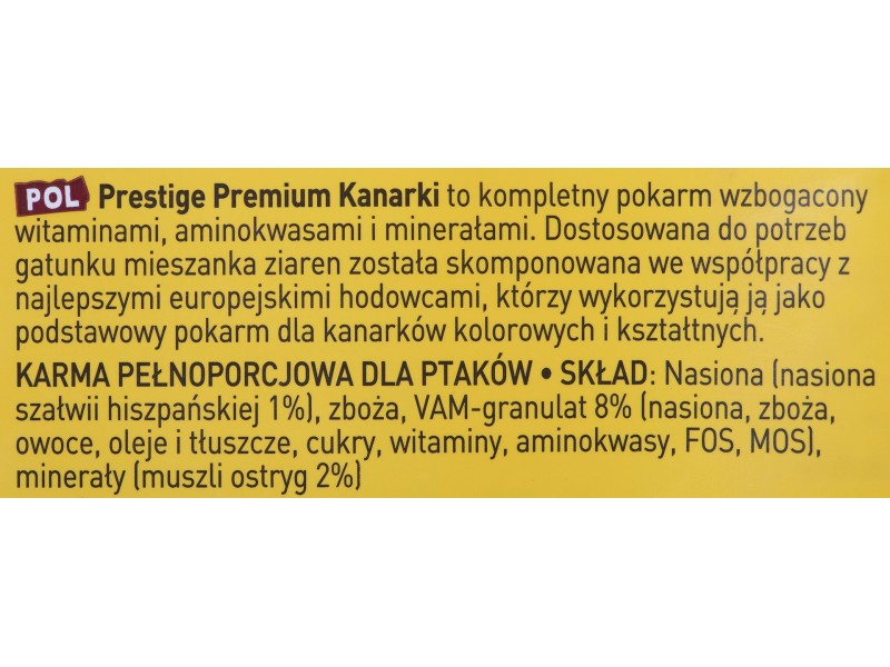 VERSELE LAGA Prestige Premium Canaries - Canary Food - 2.5 kg 421172 – VERSELE-LAGA Храна за птици