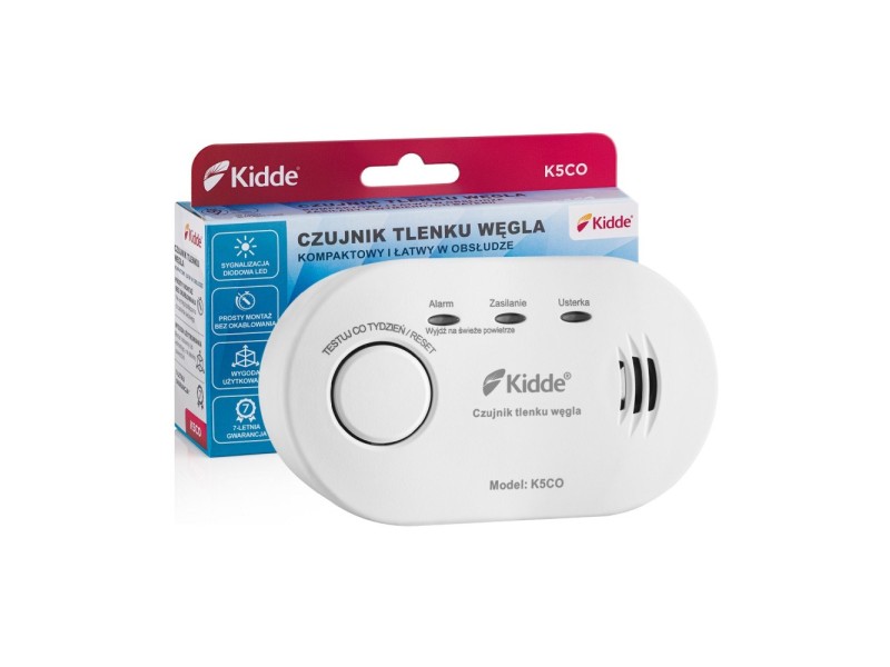 Carbon monoxide detector Kidde K5CO White K5CO – Kidde Алармени системи