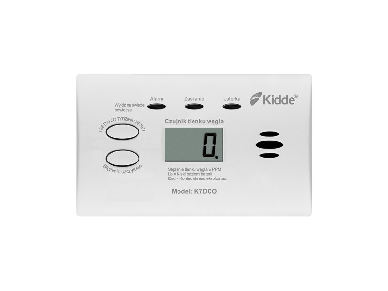 Carbon monoxide detector Kidde K7DCO with display White K7DCO – Kidde Алармени системи