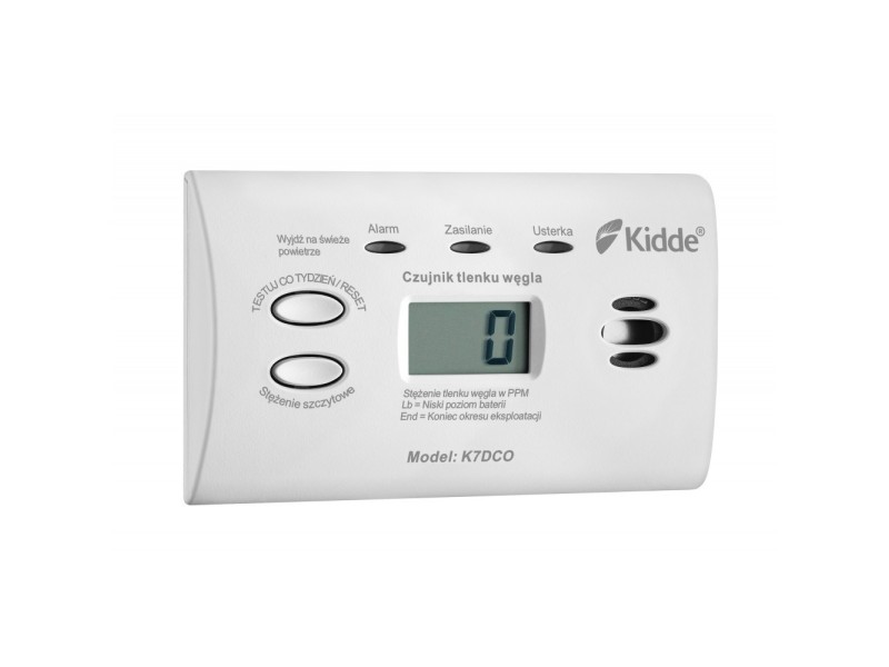 Carbon monoxide detector Kidde K7DCO with display White K7DCO – Kidde Алармени системи