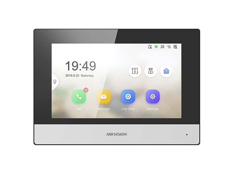 Hikvision DS-KH6320-WTE1 video door entry system 17.8 cm (7) Black, Silver DS-KH6320-WTE1 – Hikvision Контрол на достъпа