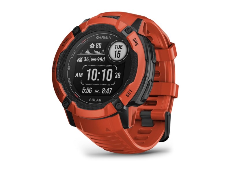 Garmin Instinct 2X Solar 2.79 cm (1.1) MIP 50 mm Digital 176 x 176 pixels Touchscreen Red GPS (satellite) 010-02805-01 – Garmin Спортни часовници