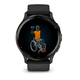 Garmin Venu 3 3.56 cm (1.4") AMOLED 45 mm Digital 454 x 454 pixels Touchscreen Black Wi-Fi GPS (satellite)