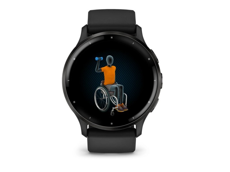 Garmin Venu 3 3.56 cm (1.4) AMOLED 45 mm Digital 454 x 454 pixels Touchscreen Black Wi-Fi GPS (satellite) 010-02784-01 – Garmin Спортни часовници