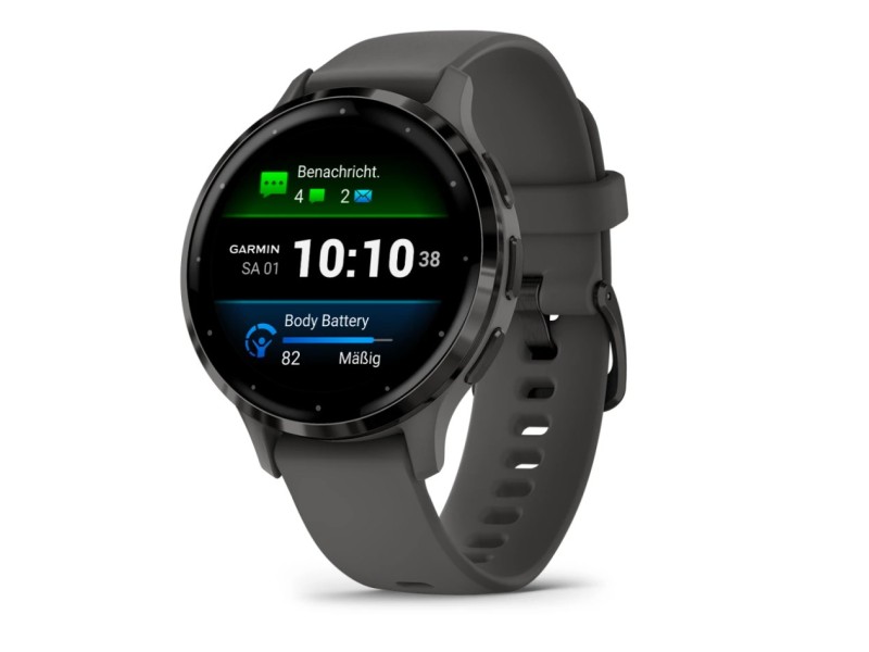 Garmin Venu 3S 3.05 cm (1.2) AMOLED 41 mm Digital 390 x 390 pixels Touchscreen Grey Wi-Fi GPS (satellite) 010-02785-00 – Garmin Спортни часовници