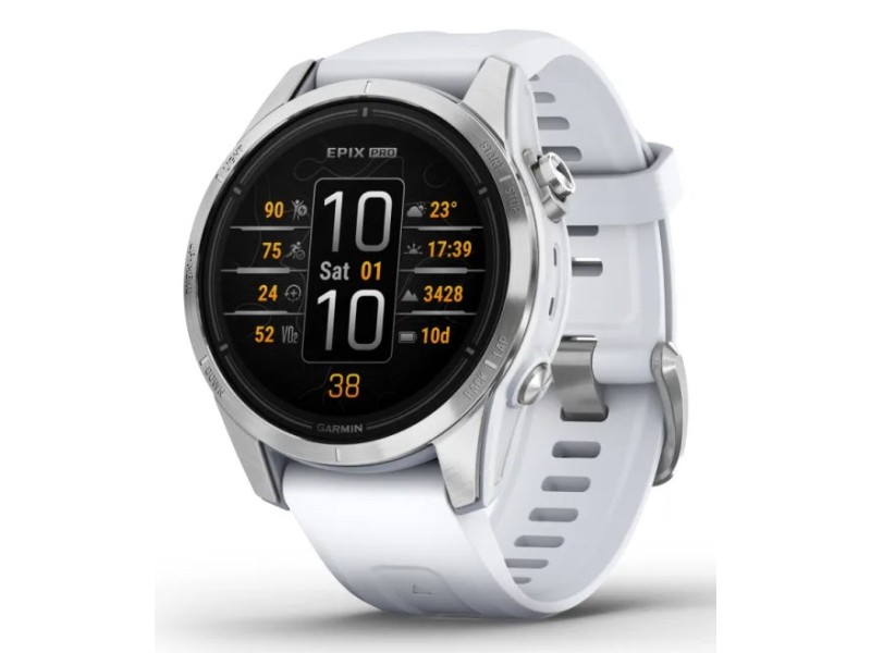 Garmin epix Pro (Gen 2) 3.05 cm (1.2) AMOLED 42 mm Digital 390 x 390 pixels Touchscreen Silver Wi-Fi GPS (satellite) 010-02802-01 – Garmin Спортни часовници