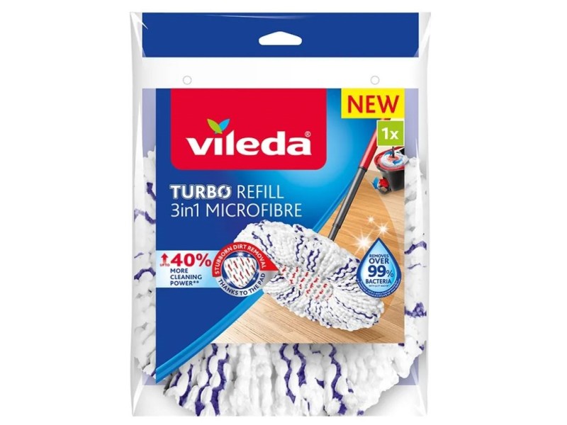 Spin Mop Refill Vileda TURBO 3in1 Microfiber 1 pc(s) 167749 – VILEDA Принадлежности за почистване