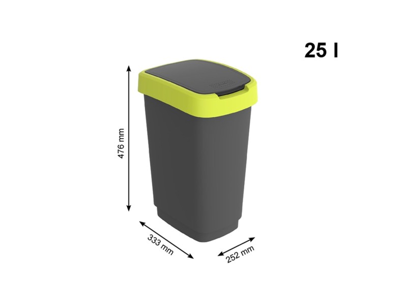 ROTHO Twist Lime - trash bin – 25l SPDROHKIW0039 – rotho Кошчета за боклук