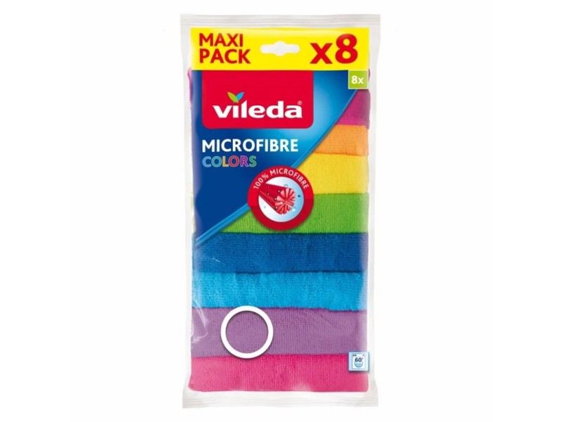 Cleaning Cloth Vileda Microfibre Colors 8 pcs 171216 – VILEDA Принадлежности за почистване