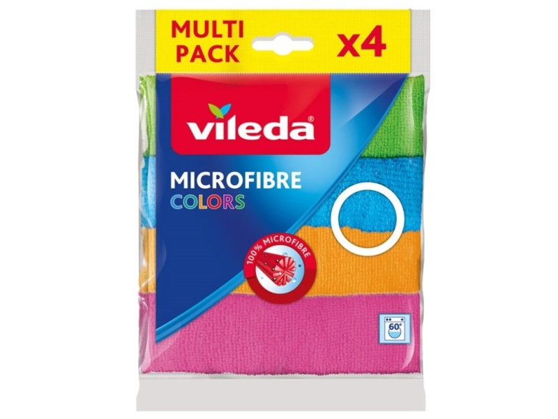 Cleaning Clothes Vileda Microfiber Colors 4 pc(s) 155717 – VILEDA Принадлежности за почистване