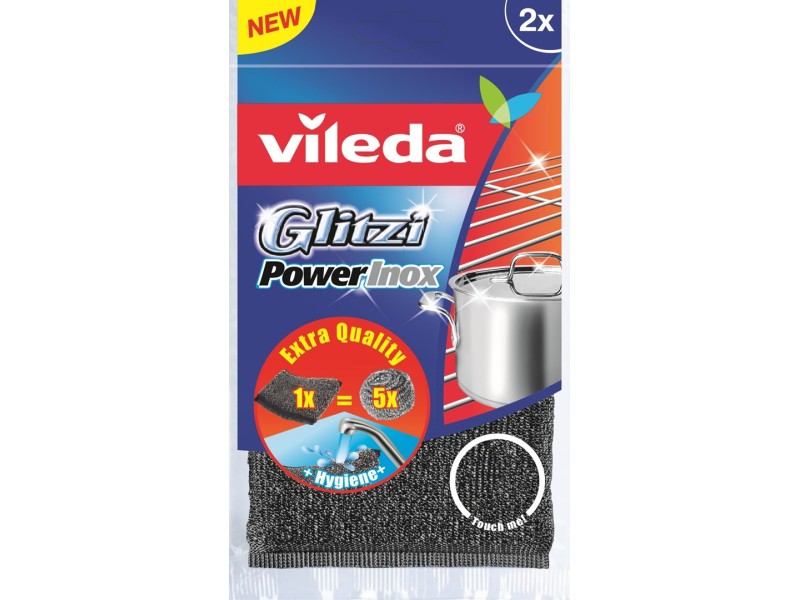 Sponge Vileda Glitzi Power Inox 2 pc(s) 141656 – VILEDA Принадлежности за почистване