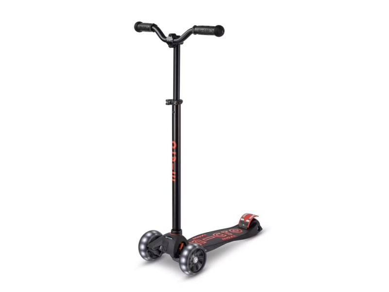 Maxi Micro Deluxe Pro LED scooter Black Red MMD136 –  Детски велосипеди, триколки, скейтбордове и тротинетки