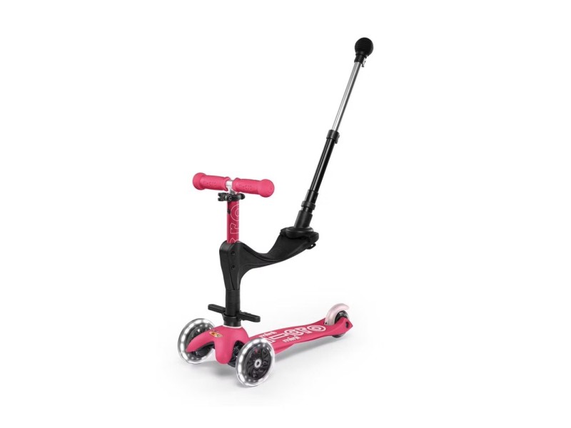 Micro scooter Mini 3in1 Deluxe Plus LED pink MMD146 –  Детски велосипеди, триколки, скейтбордове и тротинетки