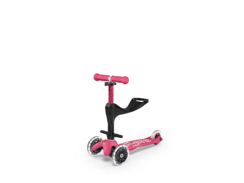 Micro scooter Mini 3in1 Deluxe Plus LED pink MMD146 –  Детски велосипеди, триколки, скейтбордове и тротинетки