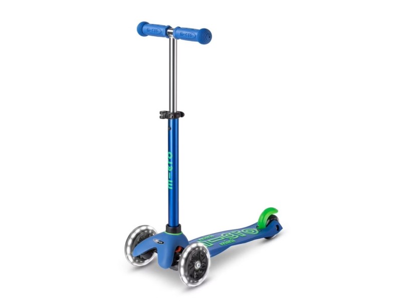 Micro scooter Mini DELUXE LED Crystal Blue MMD175 –  Детски велосипеди, триколки, скейтбордове и тротинетки
