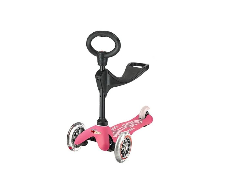 Micro three-wheeled scooter/rider Mini 3in1 Deluxe Pink MMD009 –  Детски велосипеди, триколки, скейтбордове и тротинетки