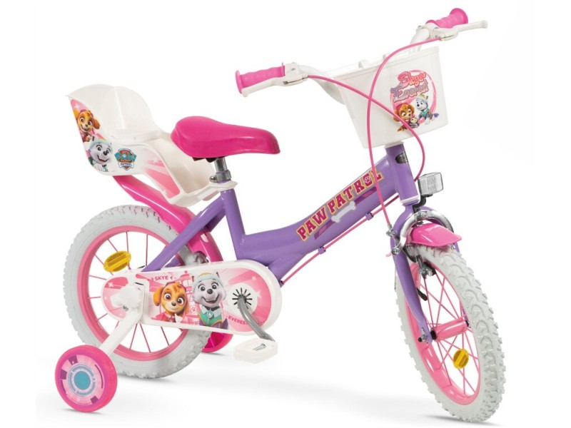 Childrens Bike 14 Paw Patrol Purple 1480 Girl TOIMSA TOI1480 – TOIMSA Детски велосипеди, триколки, скейтбордове и тротинетки