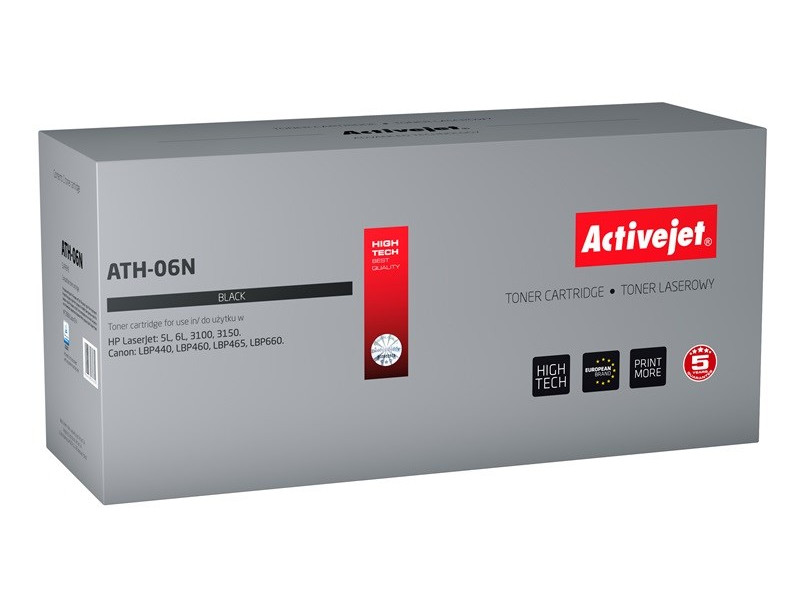 Activejet ATH-06N Toner (replacement for HP 06A C3906A, Canon EP-A; Supreme; 2800 pages; black)
