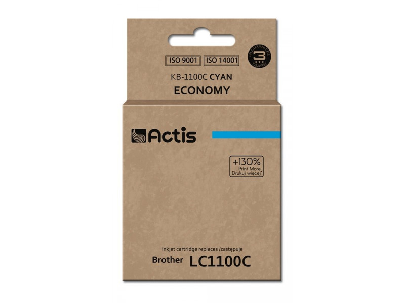 Actis KB-1100C ink (replacement for Brother LC1100C/LC980C; Standard; 19 ml; cyan) Actis KB-1100C ink (replacement for Brother LC1100C/LC980C; Standard; 19 ml; cyan)