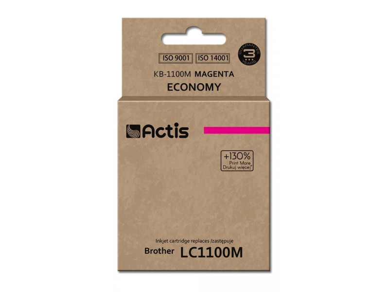 Actis KB-1100M Ink Cartridge (replacement for Brother LC1100M/980M; Standard; 19 ml; Magenta) Actis KB-1100M Ink Cartridge (replacement for Brother LC1100M/980M; Standard; 19 ml; Magenta)