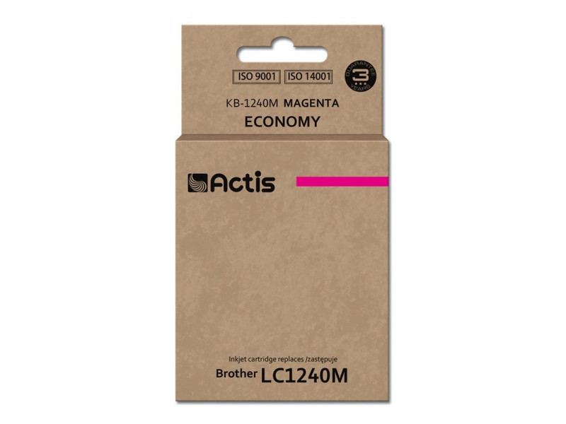 Actis KB-1240M ink for Brother printer; Brother LC1240M/LC1220M replacement; Standard; 19 ml; magenta. Actis KB-1240M ink for Brother printer; Brother LC1240M/LC1220M replacement; Standard; 19 ml; magenta.
