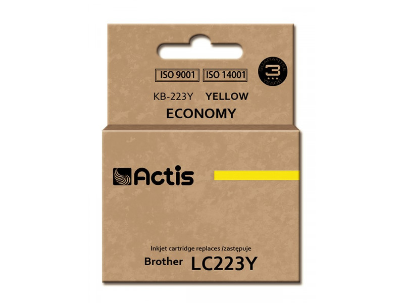 Actis KB-223Y ink (replacement for Brother LC223Y; Standard; 10 ml; yellow) Actis KB-223Y ink (replacement for Brother LC223Y; Standard; 10 ml; yellow)