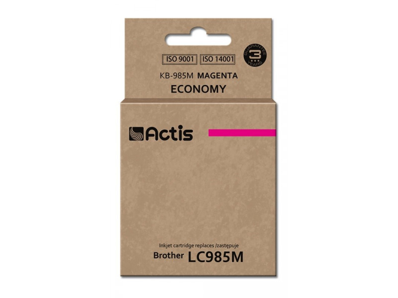 Actis KB-985M Ink cartridge (replacement for Brother LC985M; Standard; 19,5 ml; magenta) Actis KB-985M Ink cartridge (replacement for Brother LC985M; Standard; 19,5 ml; magenta)