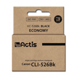 Касета с мастило Actis KC-526Bk (заместител на Canon CLI-526BK; стандартна; 10 ml; черна)