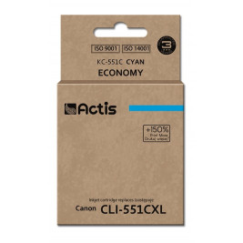 Actis KC-551C ink (replacement for Canon CLI-551C; Standard; 12 ml; cyan (with chip)