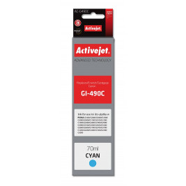 Activejet AC-G490C Ink cartridge (replacement for Canon GI-490C; Supreme; 70 ml; 7000 pages, cyan)