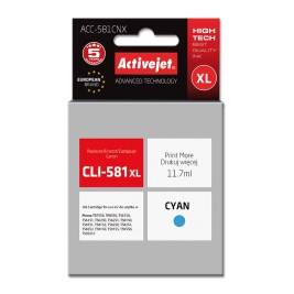 Activejet ACC-581CNX Ink cartridge (replacement for Canon CLI-581XLC; Supreme; 11,70 ml; cyan)