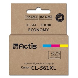 Actis KC-561 Canon printer ink, replacement Canon CL-561XL; Supreme; 18ml; blue, purple, yellow. Prints 60% more than the OEM.
