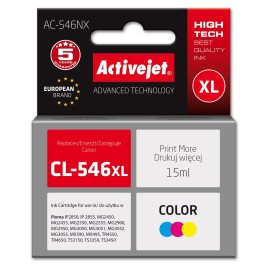Activejet AC-546NX Printer Ink for Canon, Replacement Canon CL-546XL; Supreme; 15 ml; colour, cyan, magenta, yellow