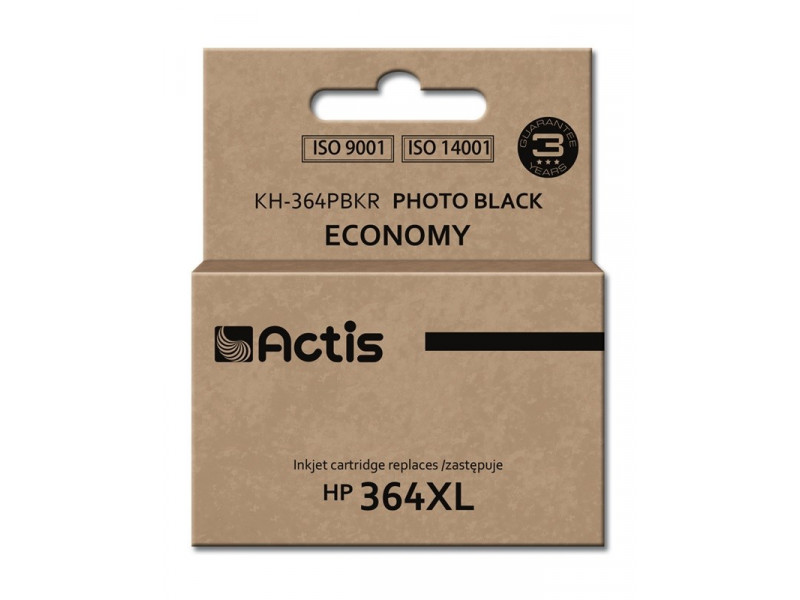 Actis KH-364PBKR Ink Cartridge (replacement for HP 364XL CB322EE; Standard; 12 ml; black, photo) Actis KH-364PBKR Ink Cartridge (replacement for HP 364XL CB322EE; Standard; 12 ml; black, photo)