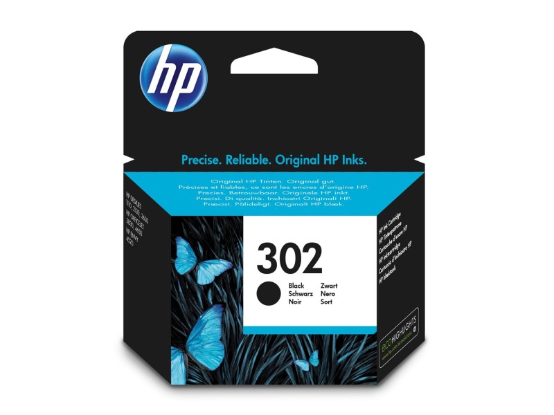HP 302 Black Original Ink Cartridge F6U66AE – Hewlett-Packard Мастила