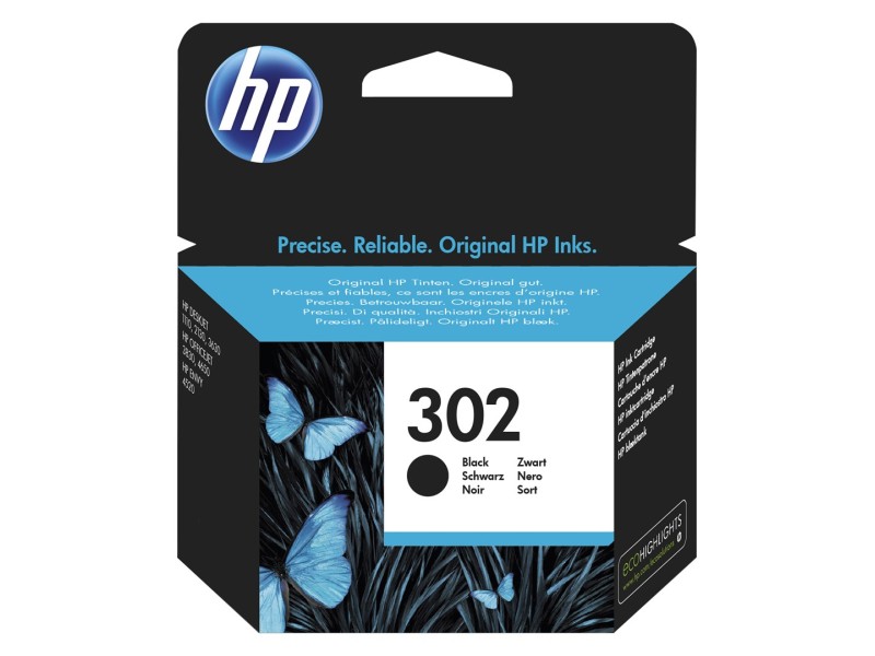 HP 302 Black Original Ink Cartridge F6U66AE – Hewlett-Packard Мастила
