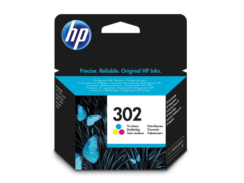 HP 302 Tri-color Original Ink Cartridge F6U65AE – Hewlett-Packard Мастила