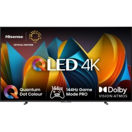 Hisense 100E7NQ PRO TV 2.54 m (100") 4K Ultra HD Smart TV Wi-Fi Black 500 cd/m2