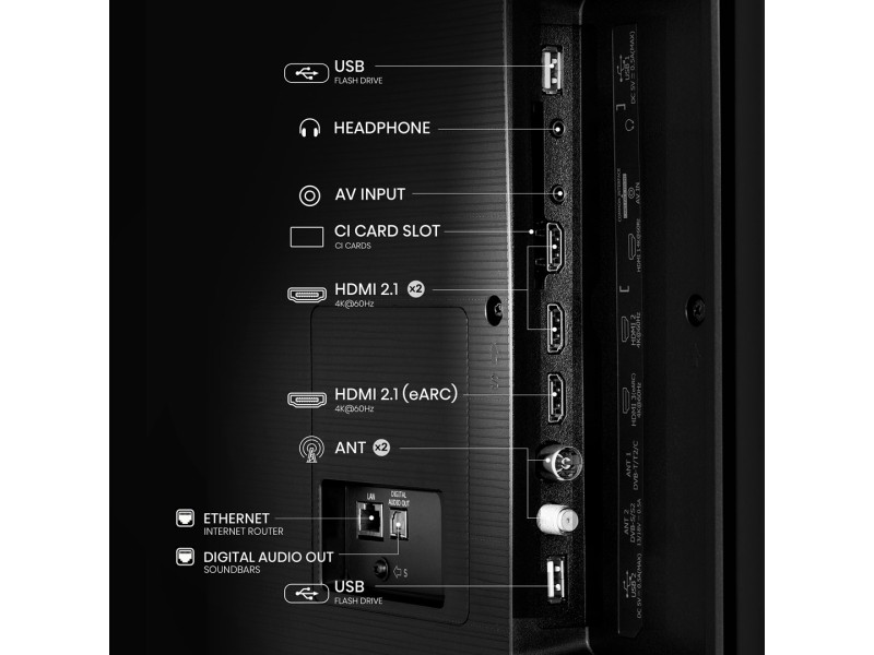 Hisense 50A6N TV 127 cm (50) 4K Ultra HD Smart TV Wi-Fi Black 300 cd/m² 50A6N – HISENSE Телевизори