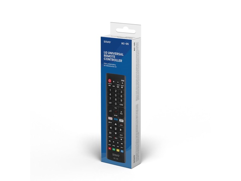 SAVIO Universal remote controller/replacement for LG TV RC-05 IR Wireless RC-05 – SAVIO Дистанционни за телевизори