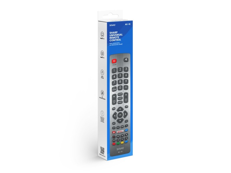 Savio RC-19 remote control Universal Savio RC-19 remote control Universal RC-19 – SAVIO Дистанционни за телевизори
