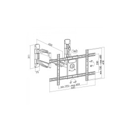 ART AR-85 LCD/LED TV MOUNT 32-70" 45KG VERTICAL/HORIZONTAL ADJUSTMENT