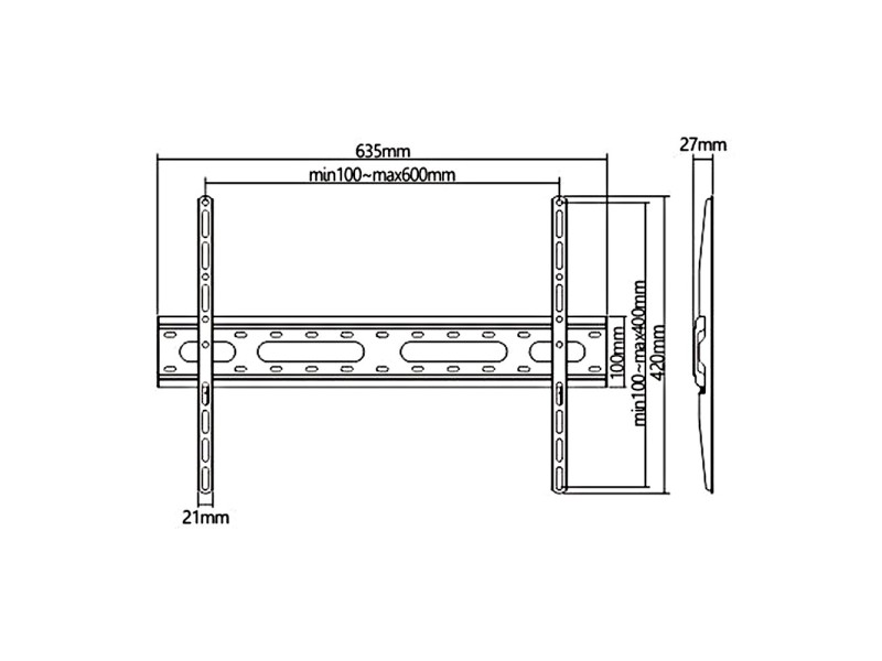 Economy TV mount Maclean, max VESA 600x400, 37-70, 45 kg, black, MC-939 MC-939 – Maclean Стойки