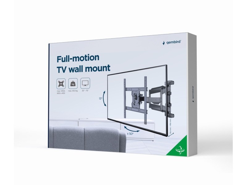 Gembird WM-75ST-01 TV mount 190.5 cm (75) Black WM-75ST-01 – GEMBIRD Стойки
