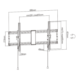 Gembird WM-90T-01 TV mount 2.29 m (90") Black