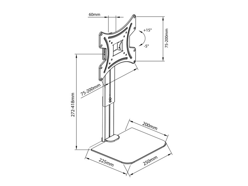 MACLEAN WALL MOUNT FOR TV WITH SHELF MC-451 MC-451 – Maclean Стойки