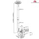 Maclean MC-504A B TV Ceiling Bracket 23-42 50 - 85 cm 30kg Black MC-504B – Maclean Стойки